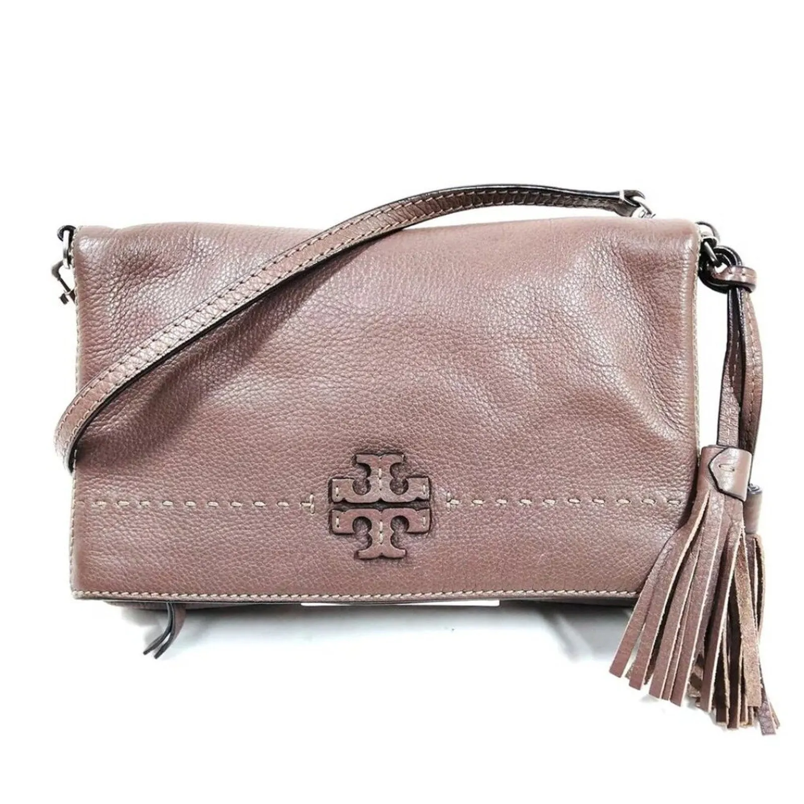 TORY BURCH  Brown Leather Shoulder Bag