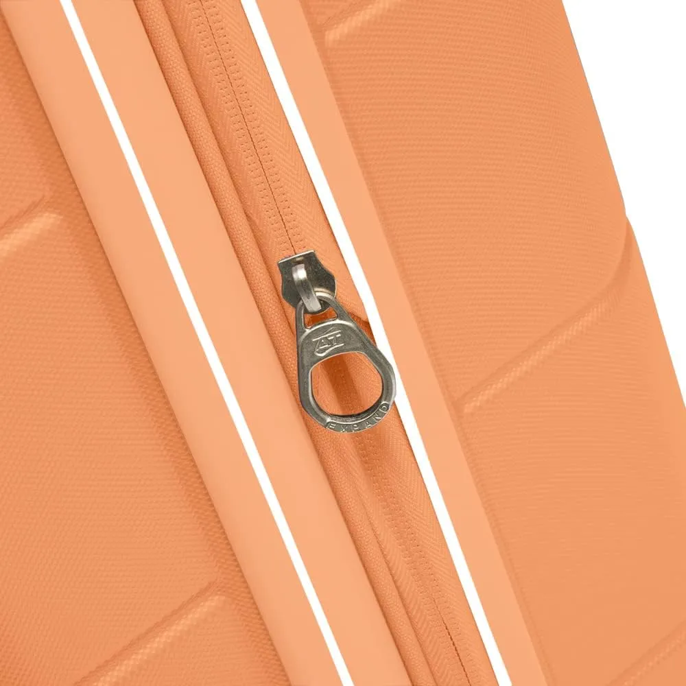 Travel Chic 20 Inch Carry On Coral Orange Spinner Suitcase