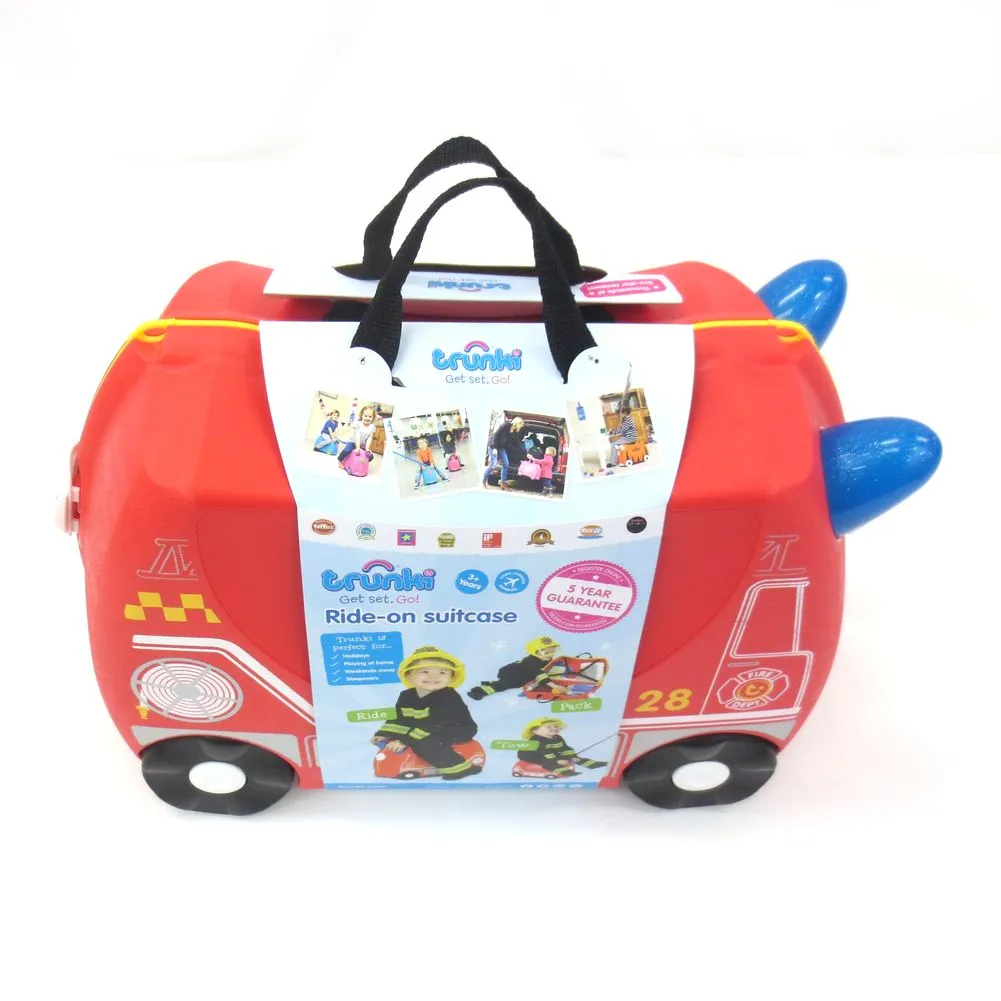 Trunki Ride On Suitcase - Frank the Fire Truck (85508) (Open Box)