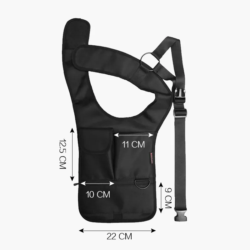 Underarm Shoulder Hidden Multi Pockets Armpit Bag with Adjustable Strap