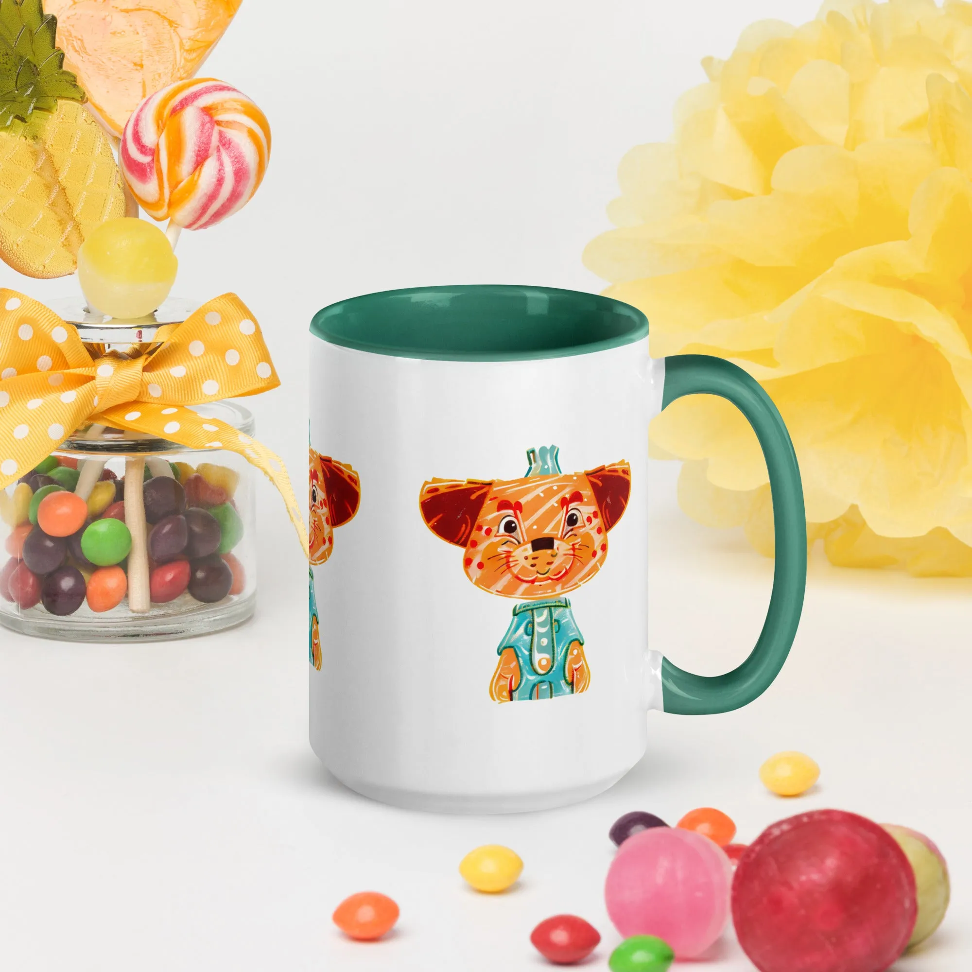 Vibrant Inner Color Tiger Mug - Brighten Your Mornings!