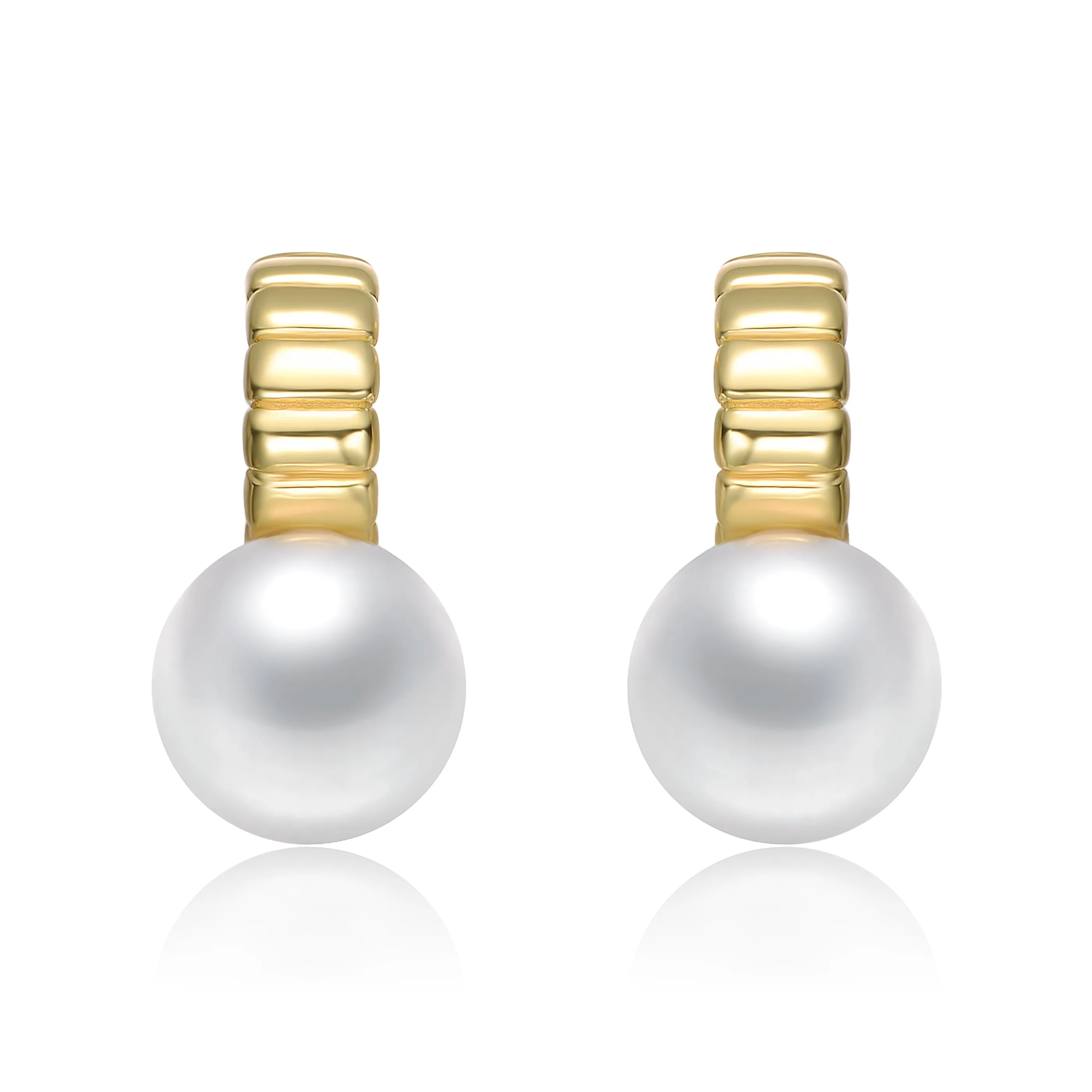 Vilette C-Hoop Pearl Drop Earrings