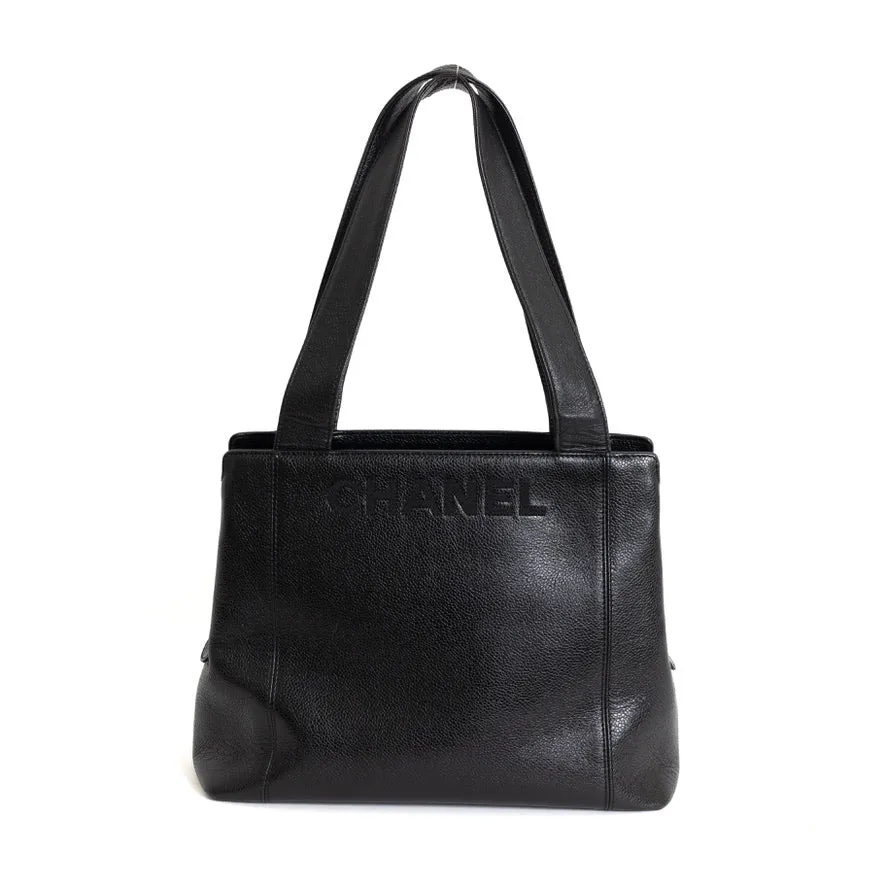 Vintage Logo Tote, Black Caviar 7821