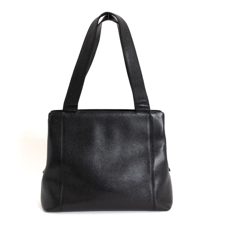 Vintage Logo Tote, Black Caviar 7821