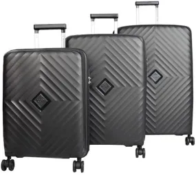 VIP Quad 8 Wheels 30x51x76cm Hard Casing Cabin Suitcase Large Black