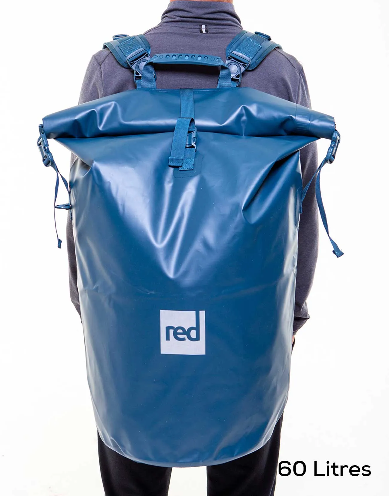 Waterproof Roll Top Dry Bag Backpack - Deep Blue