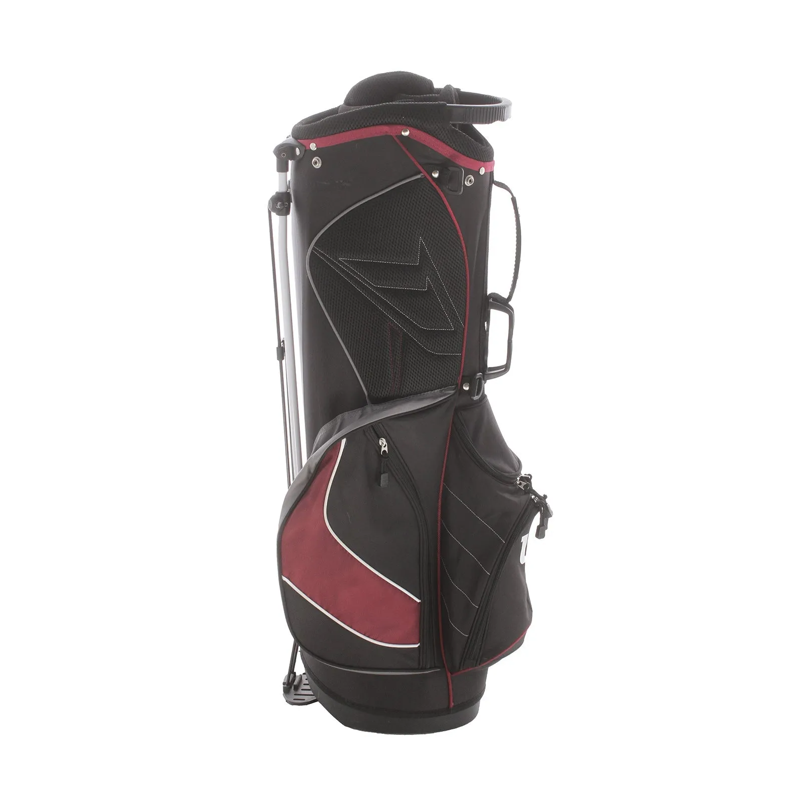 Wilson Staff Deep Red Stand Bag - Black/Crimson/White