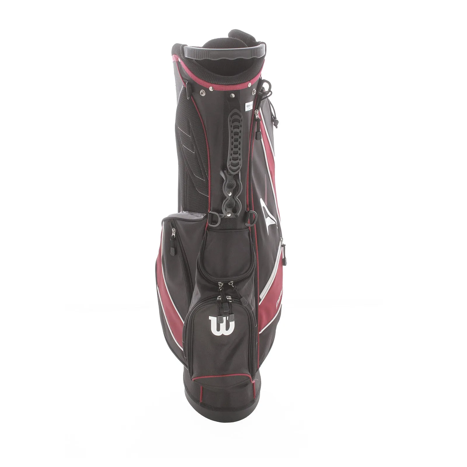 Wilson Staff Deep Red Stand Bag - Black/Crimson/White