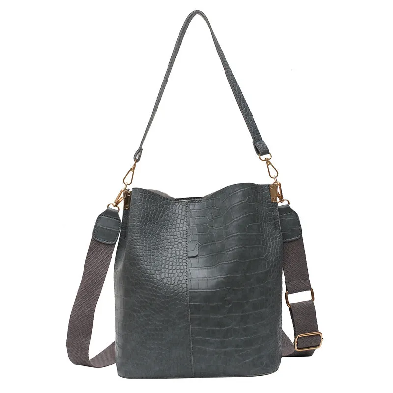 Women Shoulder Crocodile Crossbody Bag