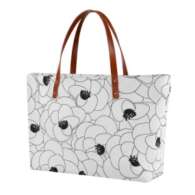 Women's Tote Bag | Diving Cloth 110 white with flower print